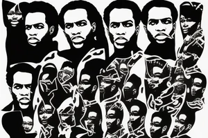 Huey p newton black panther party tattoo idea