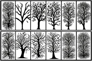 Tree of life on fire tattoo idea