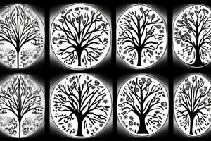 Tree of life on fire tattoo idea