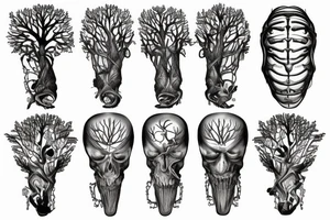Biomechanical tree tattoo idea