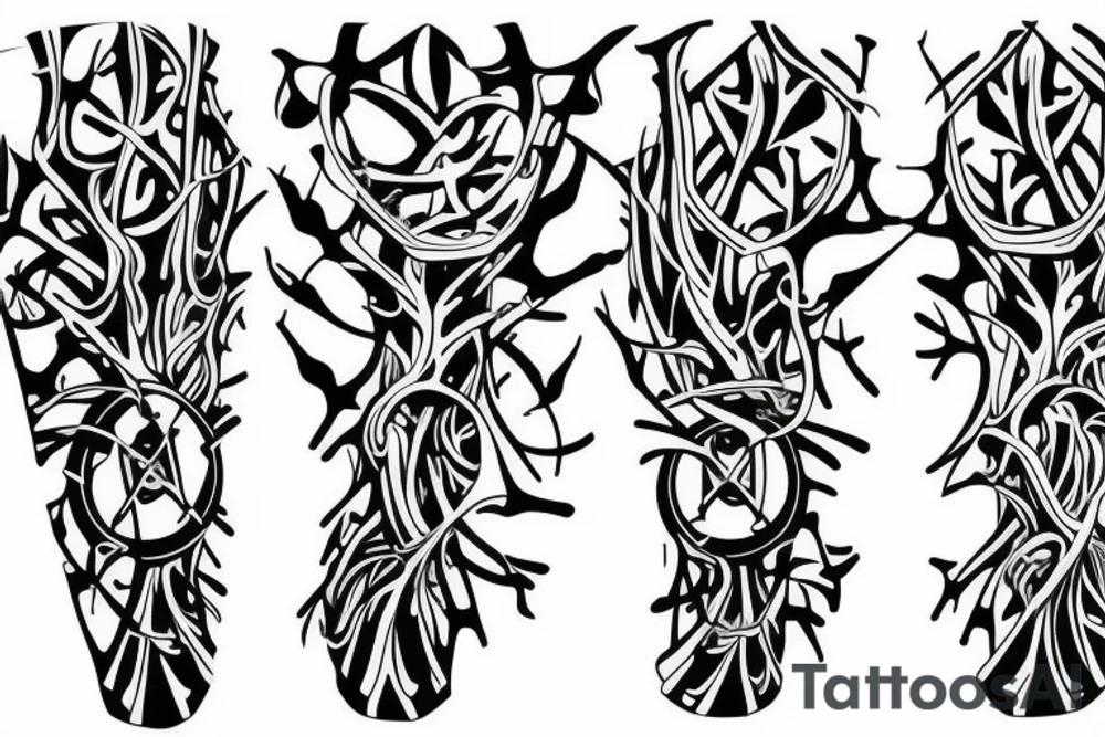 Biomechanical tree tattoo idea