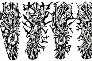 Biomechanical tree tattoo idea