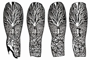Biomechanical tree tattoo idea