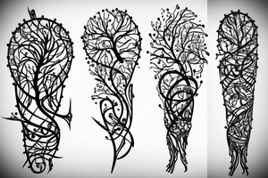 Biomechanical tree tattoo idea