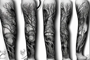 Biomechanical tree tattoo idea