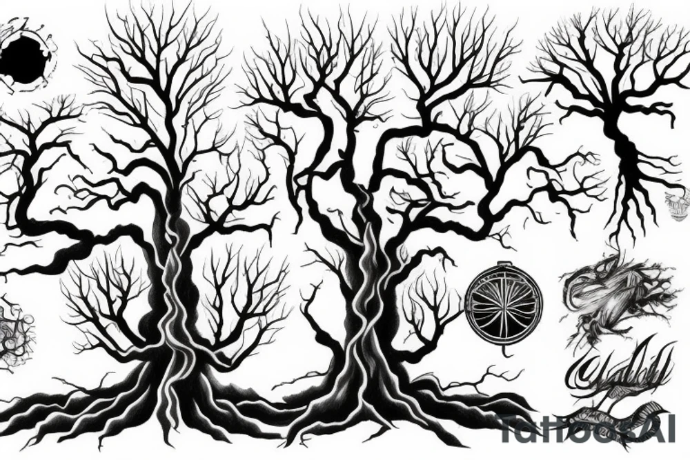 Evil tree tattoo idea