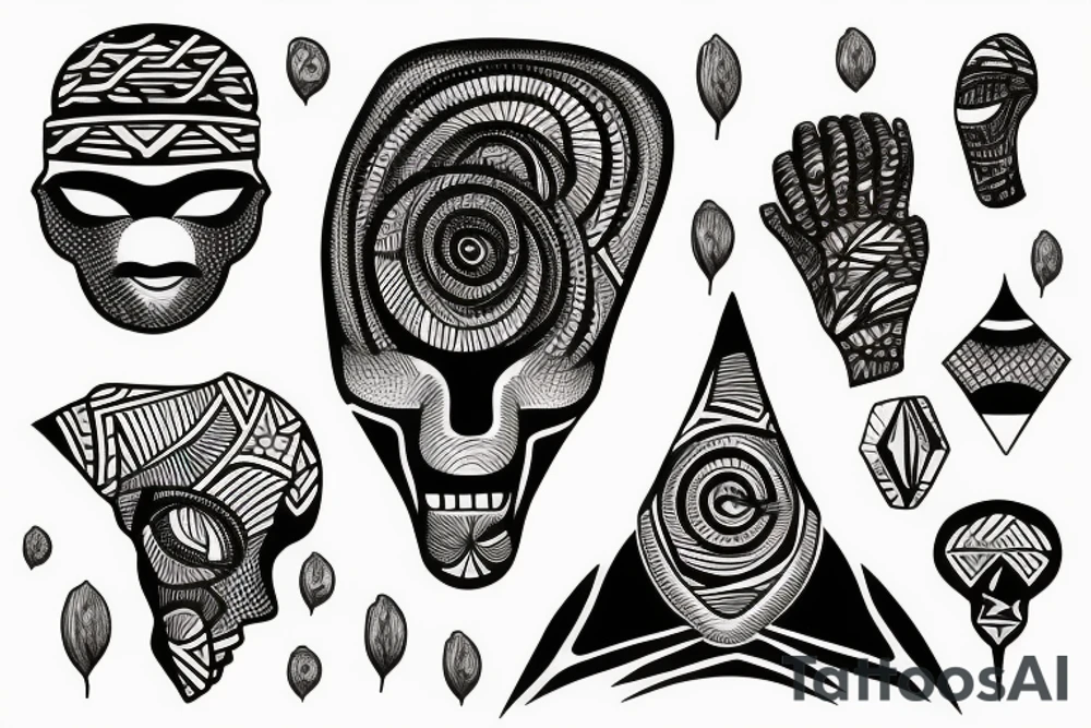 Africa continent tattoo idea