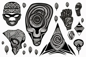 Africa continent tattoo idea
