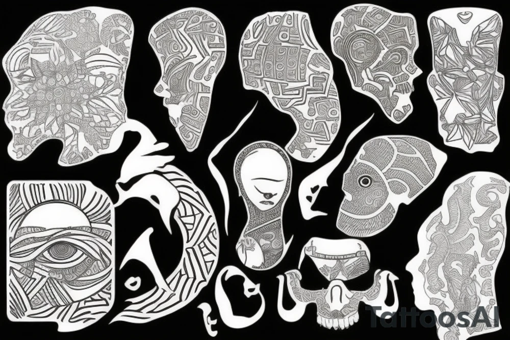 Africa continent tattoo idea