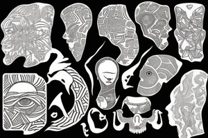 Africa continent tattoo idea