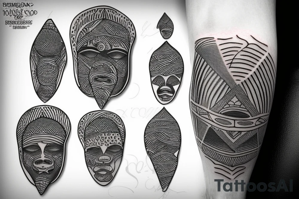 Africa continent tattoo idea