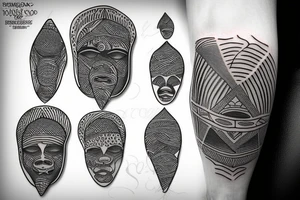 Africa continent tattoo idea