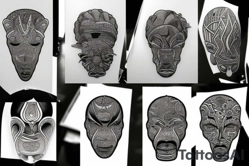 Africa continent tattoo idea