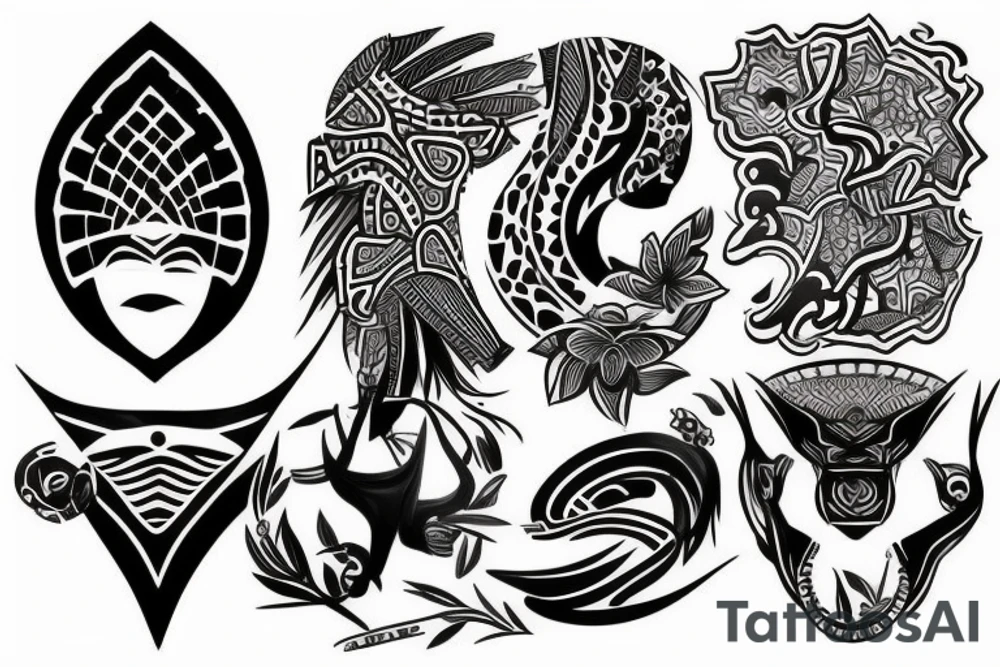 Africa continent tattoo idea