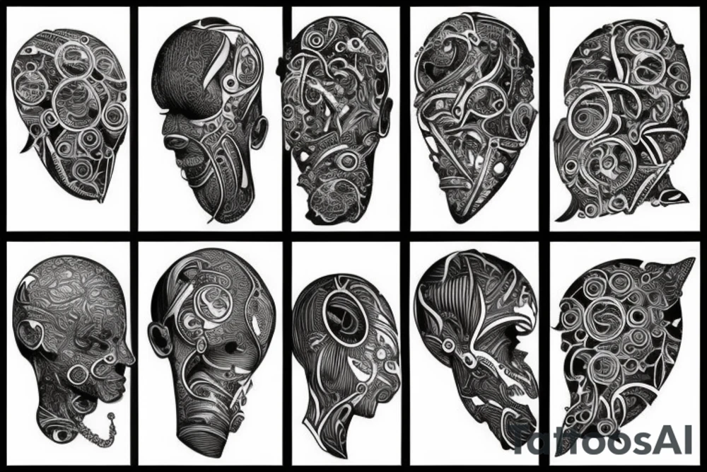 Africa continent tattoo idea