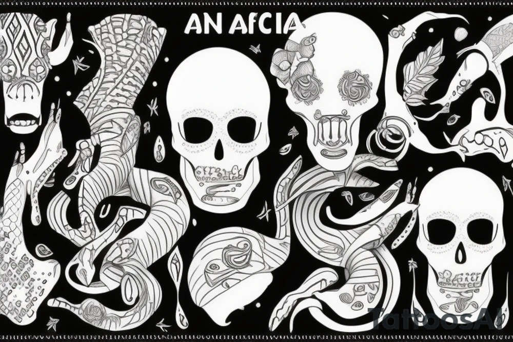 Africa continent tattoo idea