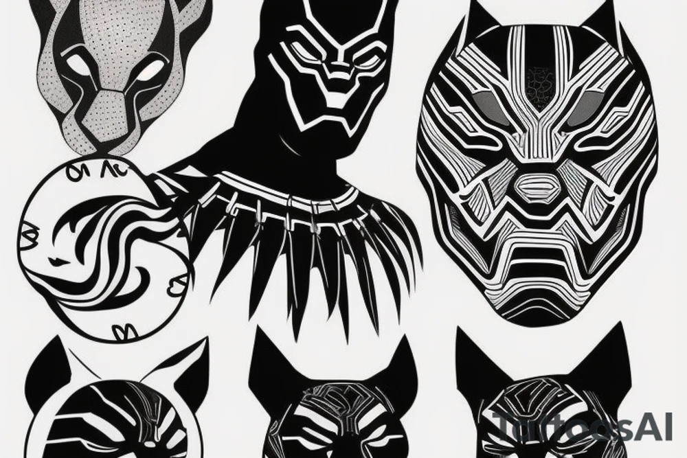 Black panther tattoo idea