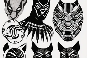 Black panther tattoo idea