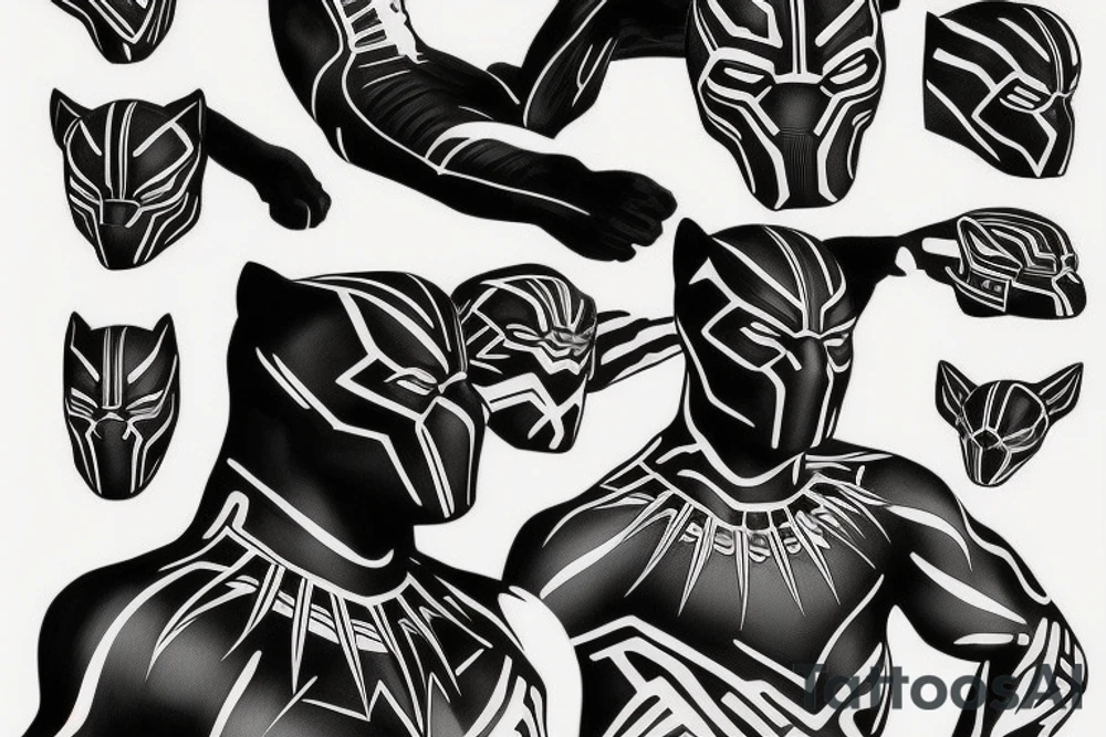 Black panther tattoo idea