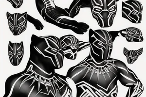 Black panther tattoo idea