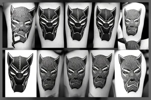 Black panther tattoo idea