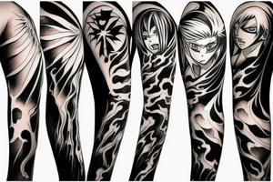 Bleach anime Arm tattoo tattoo idea
