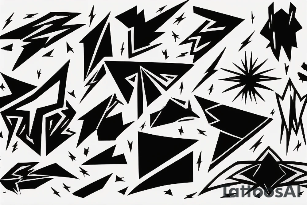 A lightning bolt siluet tattoo idea