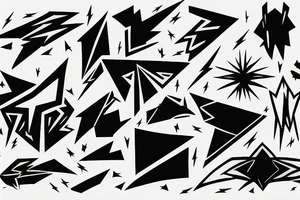 A lightning bolt siluet tattoo idea