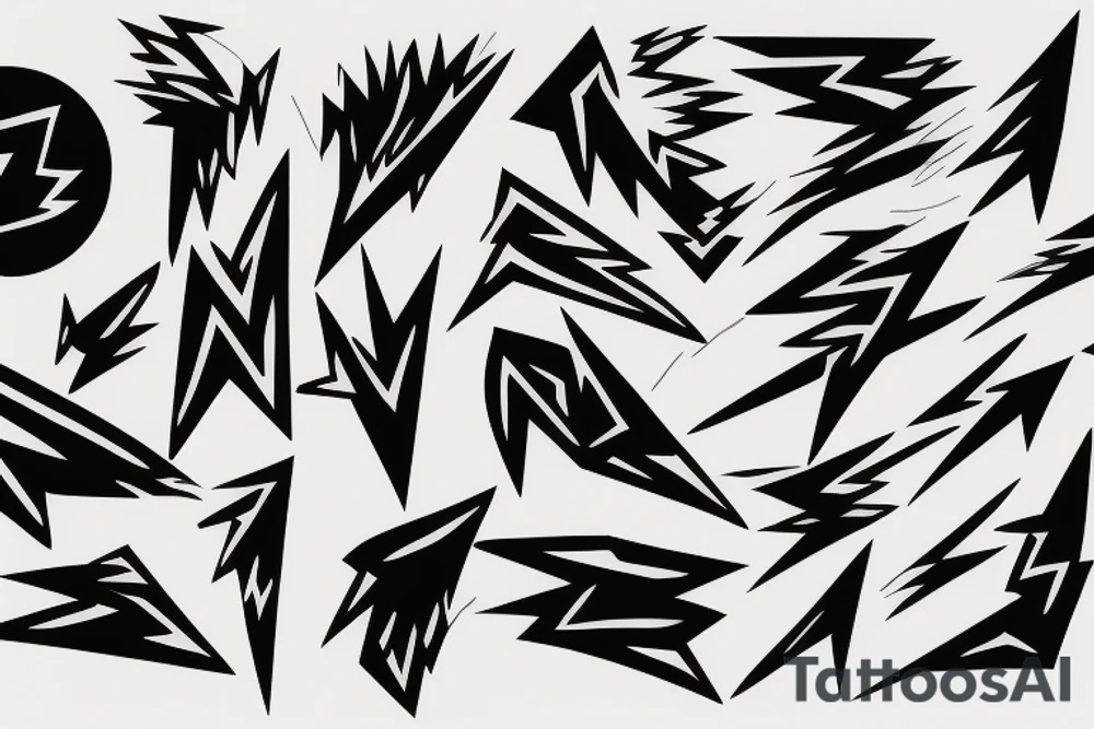A lightning bolt siluet tattoo idea