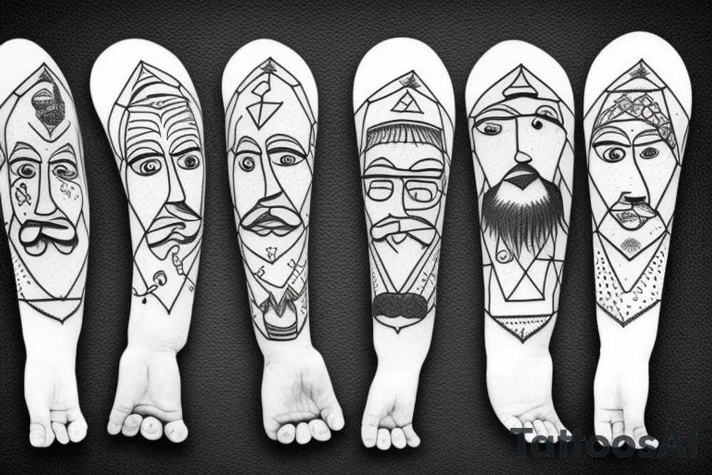 A Wizard with hat and beard tattoo idea