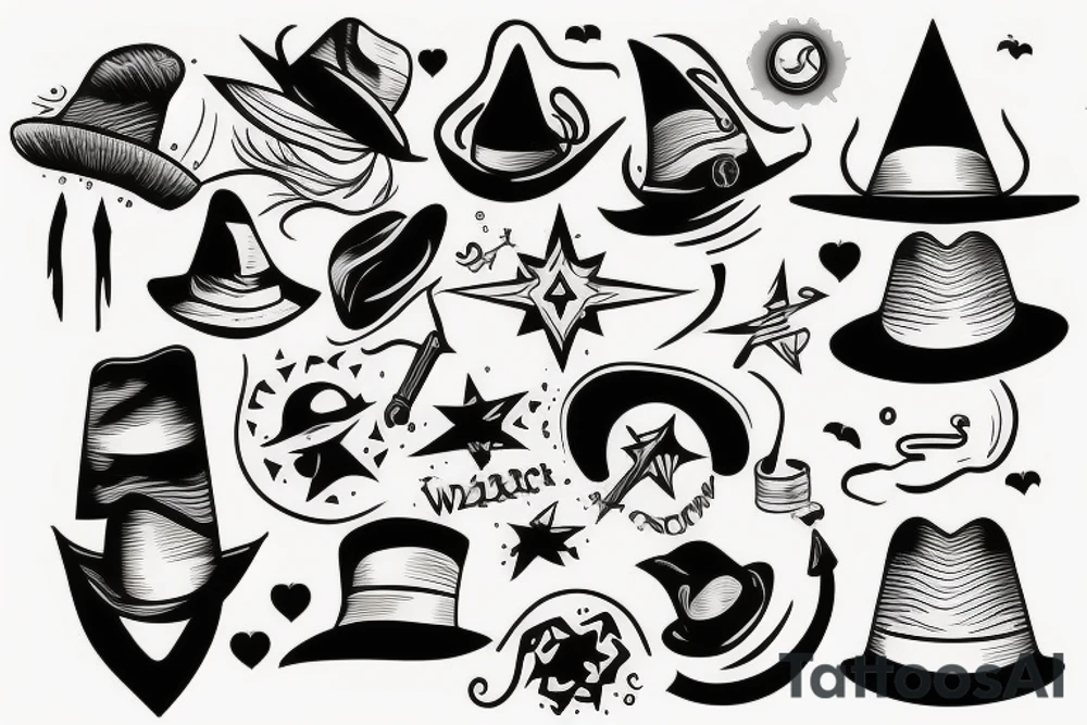 A Wizards hat tattoo idea