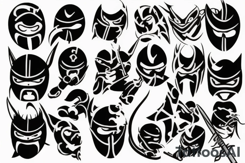DARK NINJA tattoo idea