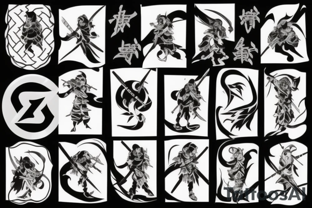 DARK NINJA tattoo idea