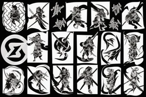 DARK NINJA tattoo idea