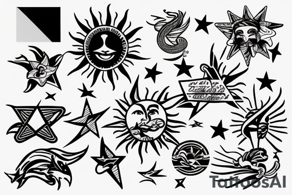 the philippines  flag sun and star tattoo idea