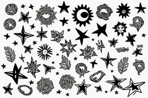 philippines sun and stars tattoo idea