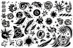 philippines sun and stars tattoo idea