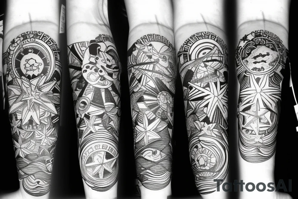 philippines sun and stars tattoo idea