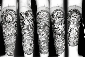 philippines sun and stars tattoo idea