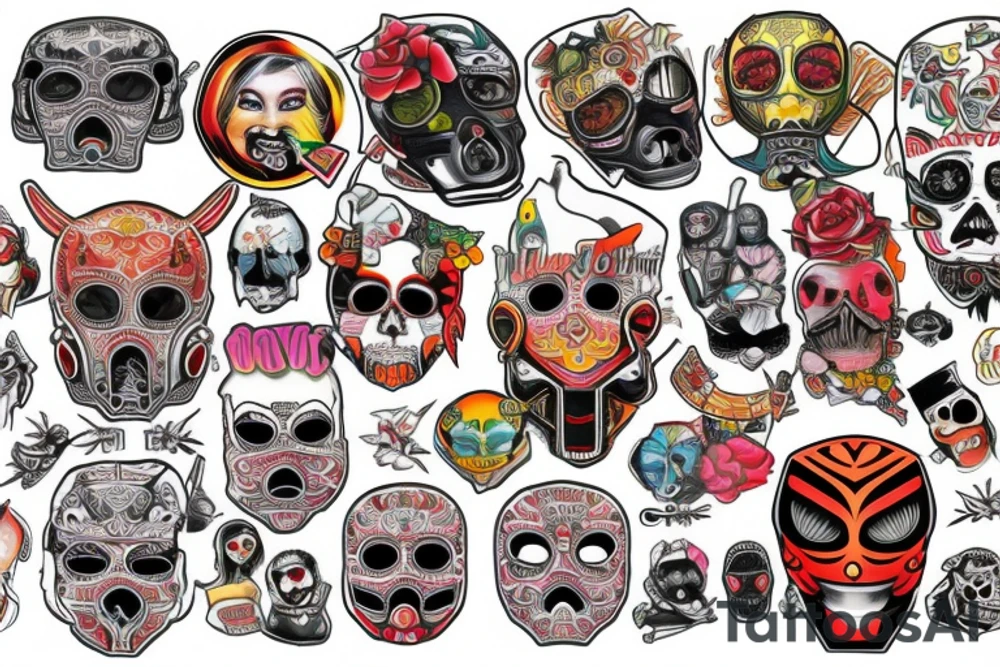 guerrero viquingo en moto harley daivison
luchador tattoo idea