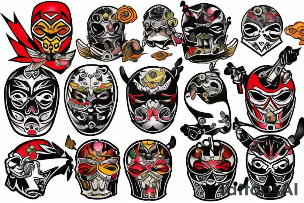 guerrero viquingo en moto harley daivison
luchador tattoo idea