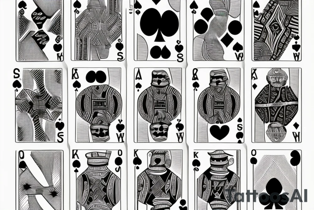 Cowboys playing cards tattoo idea