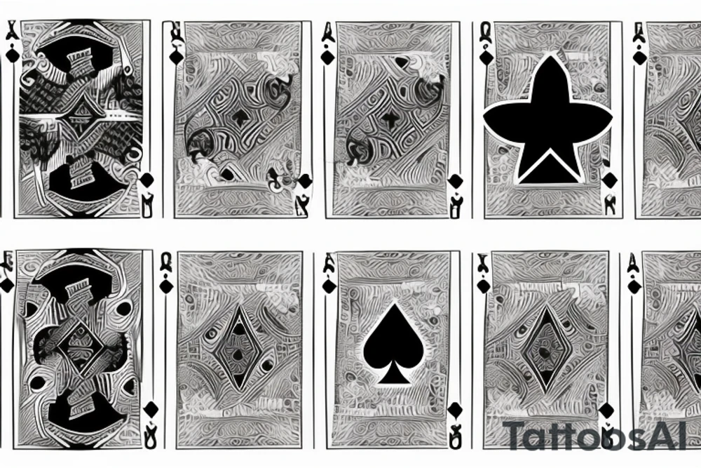 Cowboys playing cards tattoo idea