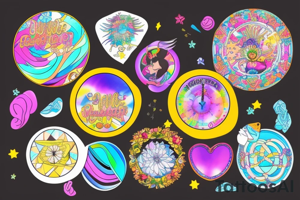 Circular mirror tattoo idea