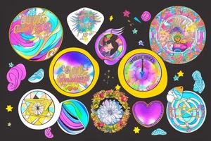 Circular mirror tattoo idea