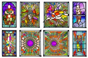 Stain glass window tattoo idea