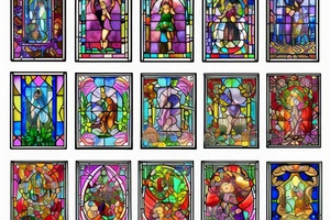 Stain glass window tattoo idea