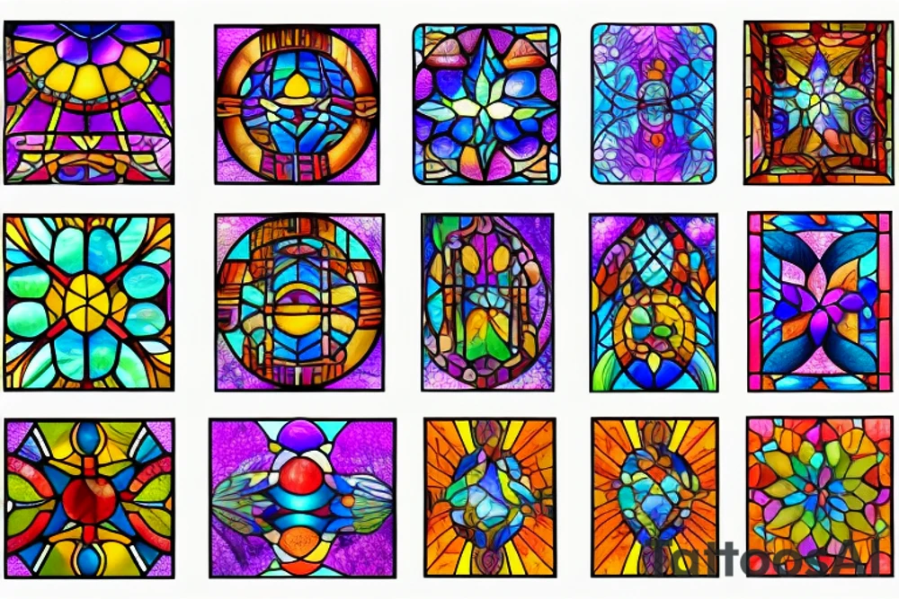 Stain glass window tattoo idea