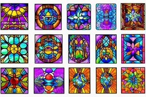 Stain glass window tattoo idea