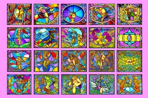 Stain glass window tattoo idea
